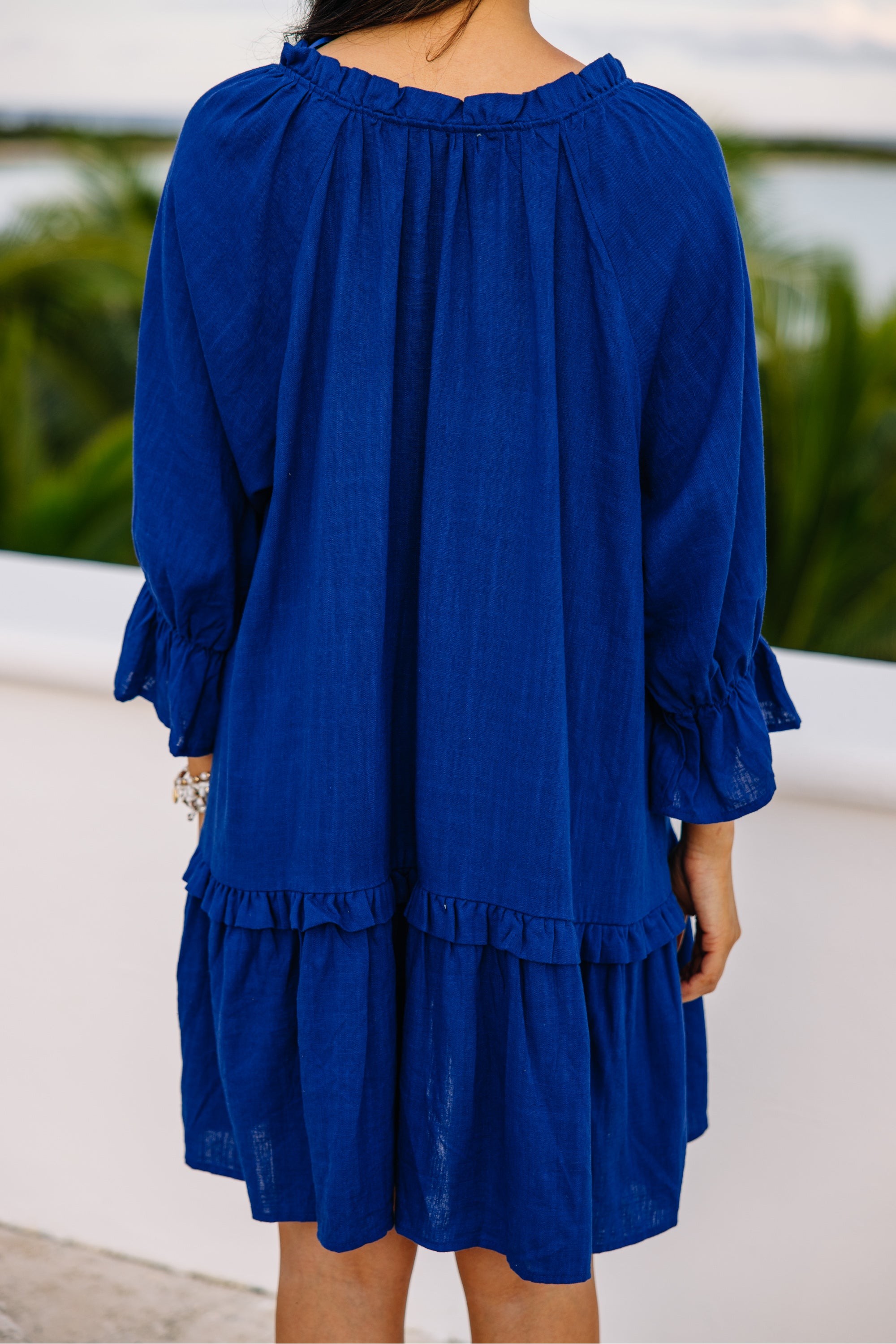 The Lead Ocean Blue Linen Dress